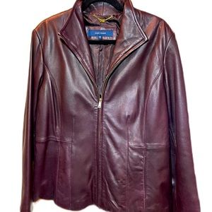 Perfect condition COLE HAAN Chianti Leather Jacket Wmns XXL / Mens LG/XL